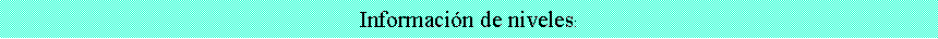 Cuadro de texto: Informacin de niveles: